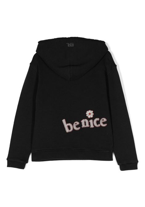 Black slogan-appliqué sweatshirt  - kids ERL kids | ERL07KT0211